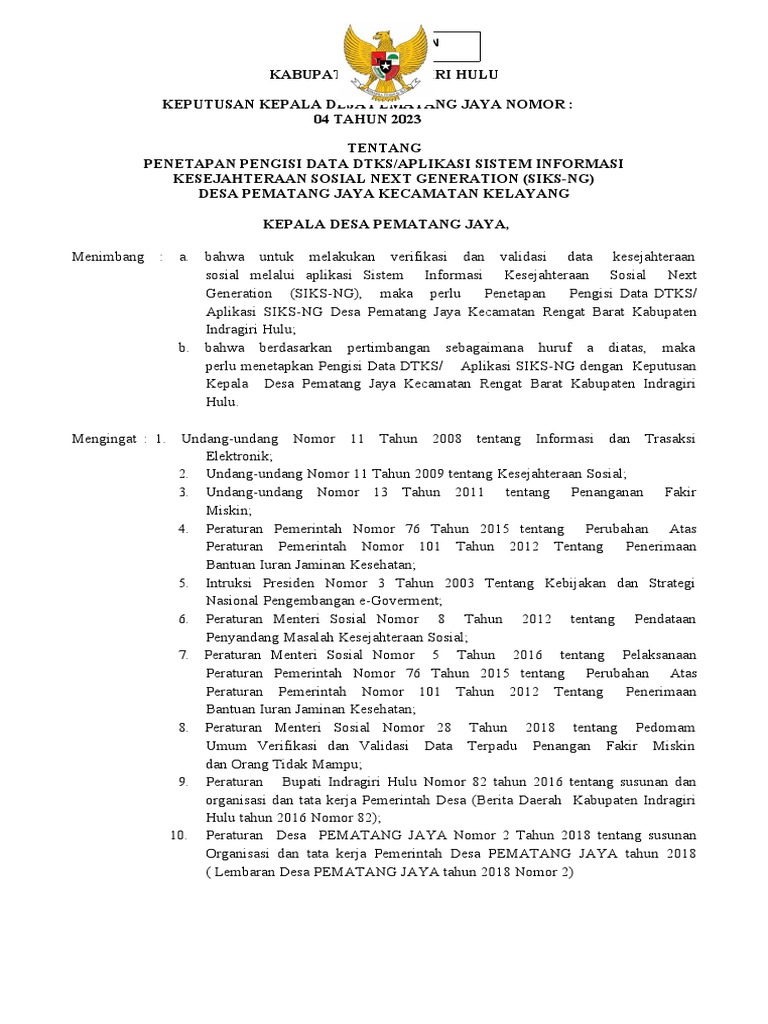 Sk pengisi data dtks pdf
