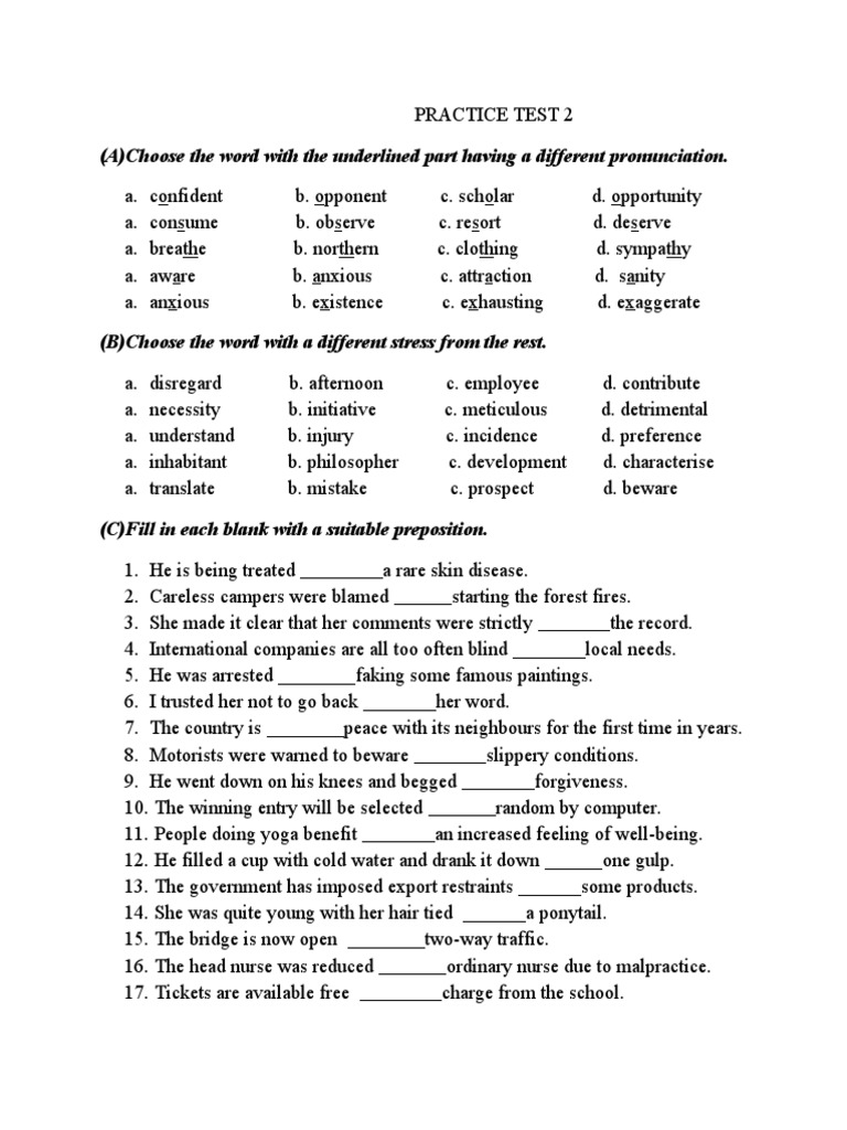 English Language Practice Test 2 | PDF | Cargo | Recycling