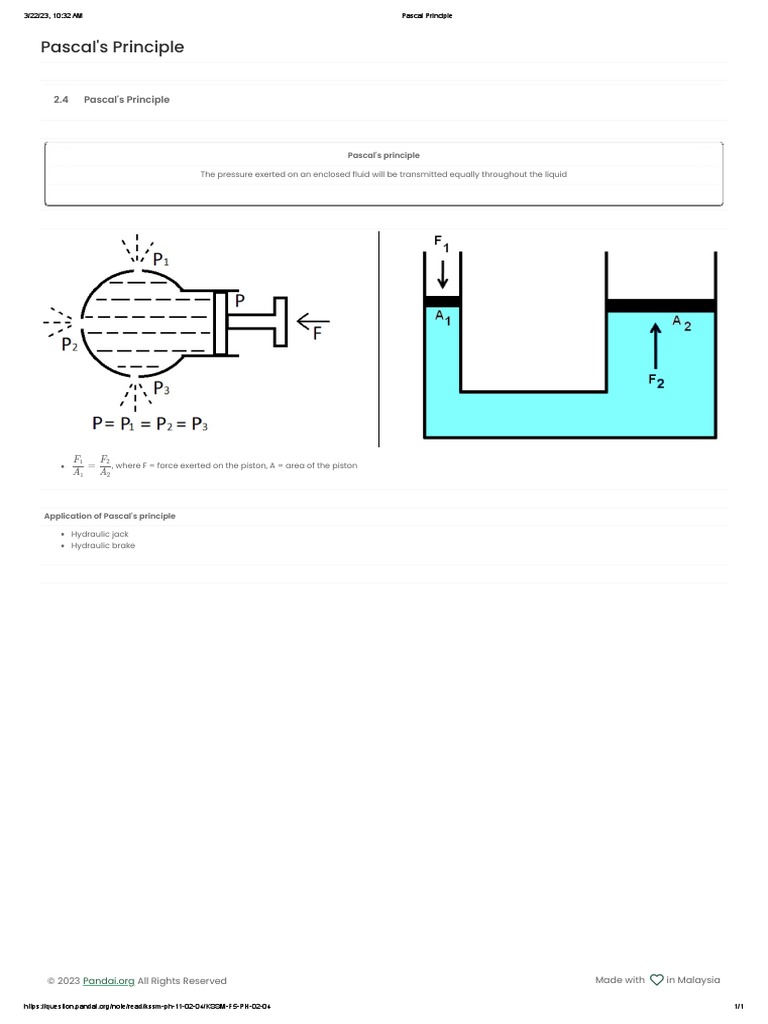 11-3 Pascal’S Principle Flashcards – TYAQZG