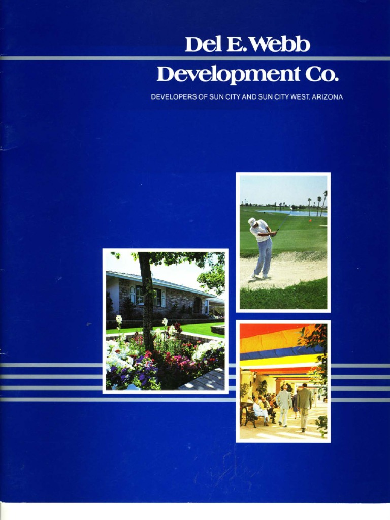 Sun City and Sun City West AZ Marketing Brochure Early 1970's "Del