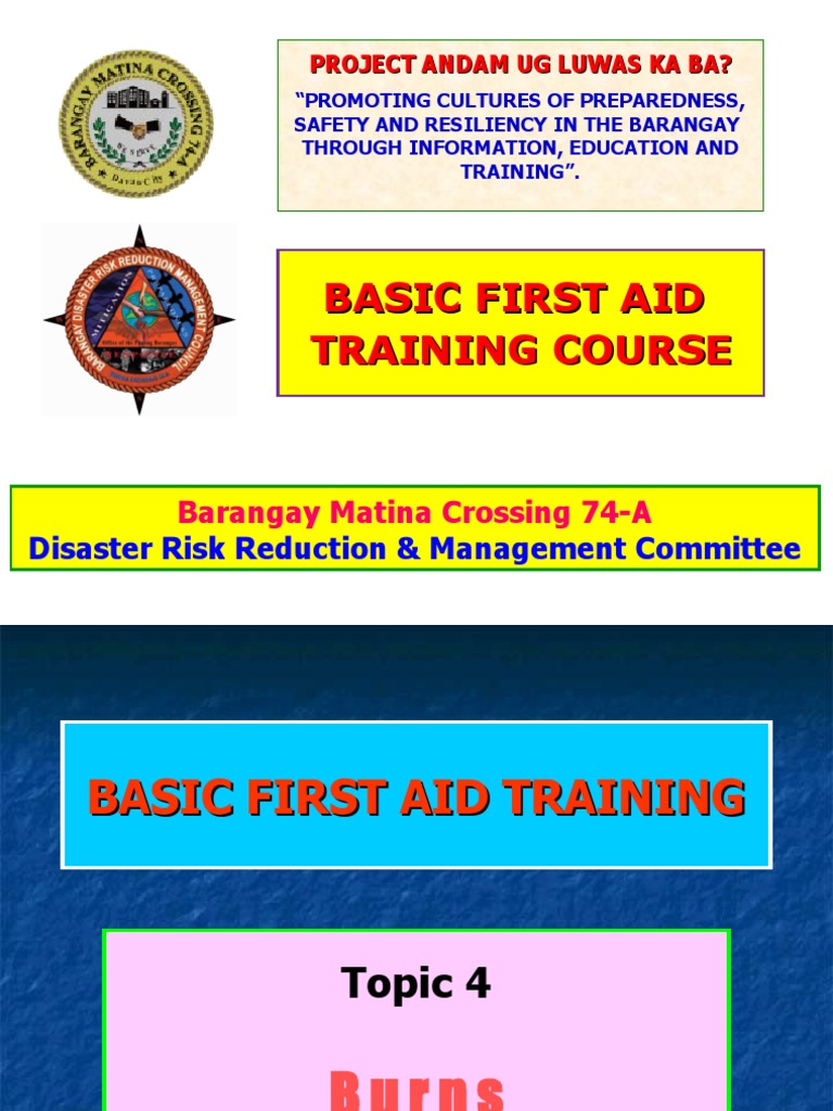 Basic First Aid for Burns Training Guide | PDF | Burn | Injury