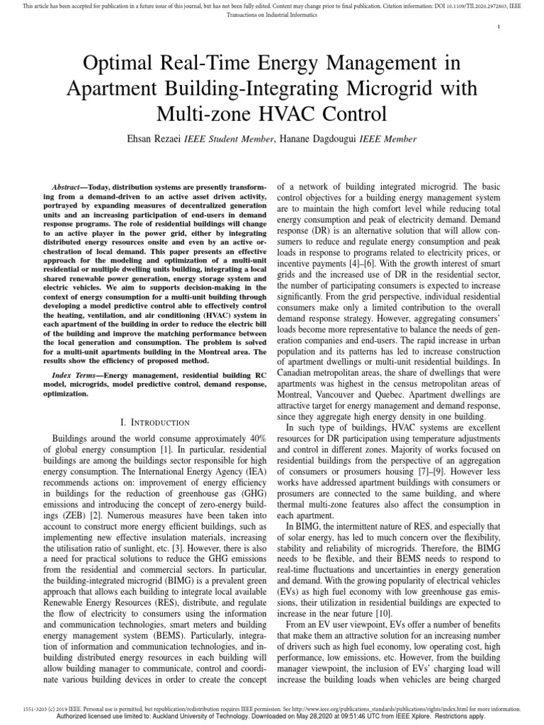 Real-Time Energy Management in Apartments | PDF | Distributed ...