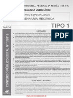 Analista Judiciario Engenharia Mecanica Area Apoio Especializado Tipo 1