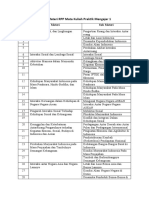 Daftar Materi RPP Mata Kuliah PM I