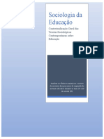 Sociologia Da Educacao Contextualização Geral Das Teorias Sociológicas Contemporâneas Sobre Educação