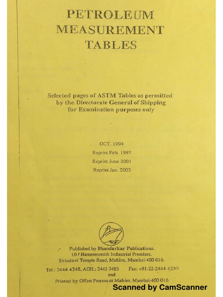 Pdf Tables Api