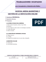 Social Media Marketing y Gestion de La Reputacion Online