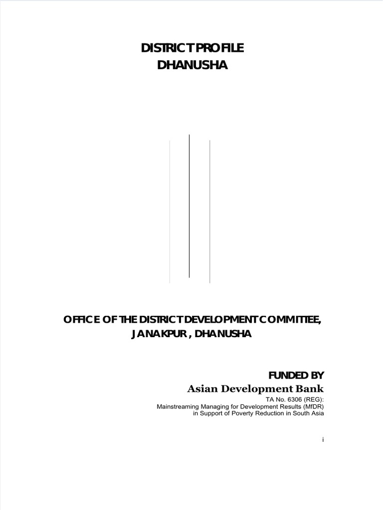 District Profile of Dhanusha PDF Sita