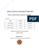 Java Project Report On Employee Management System