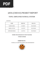 Java Project Report On Employee Management System