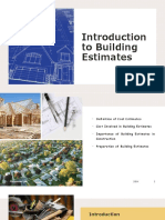 V. Introduction To Building Estimates
