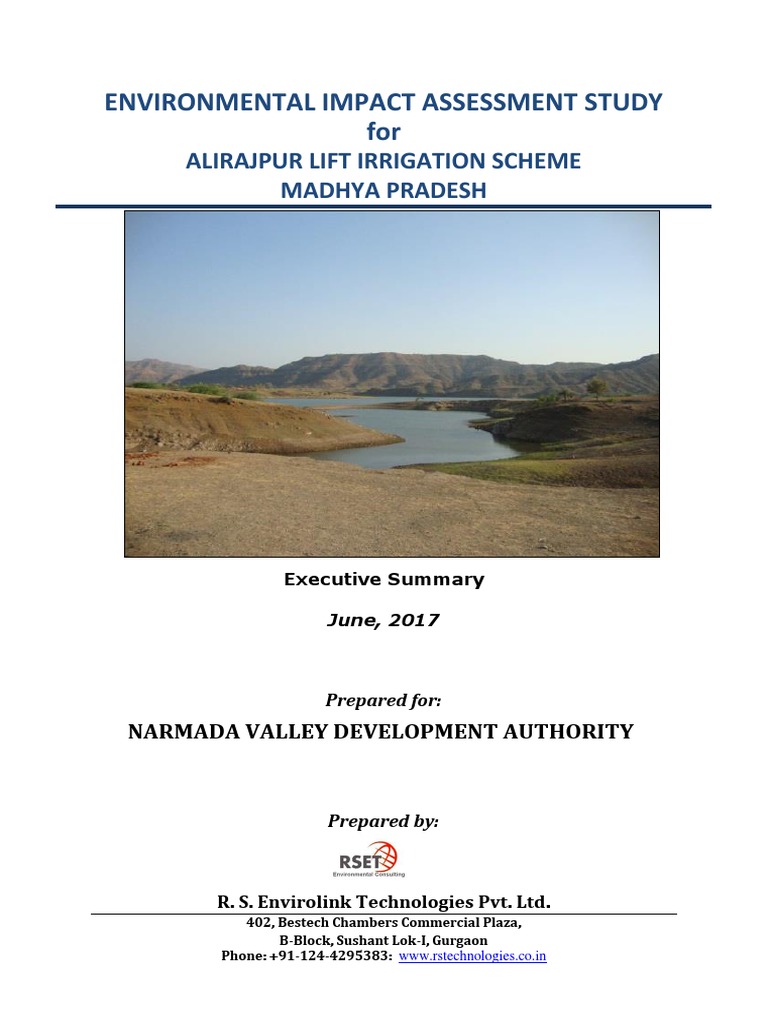 EIA for Alirajpur Lift Irrigation Scheme | PDF | Environmental Impact ...