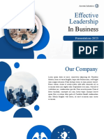 Blue and White Modern Effective Leadership in Business Presentation