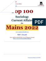 2022 - Top 100 Sociology Current Affairs (Part 1)