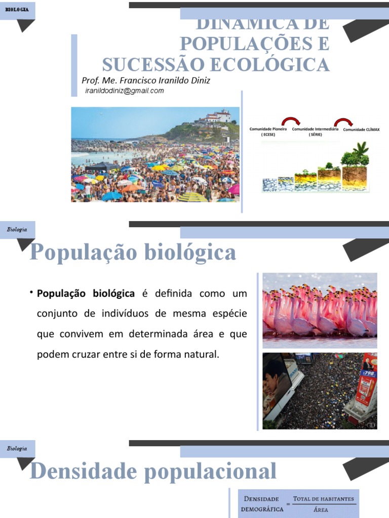 Dinâmica de Populações e Sucessão Ecológica | PDF | População mundial ...