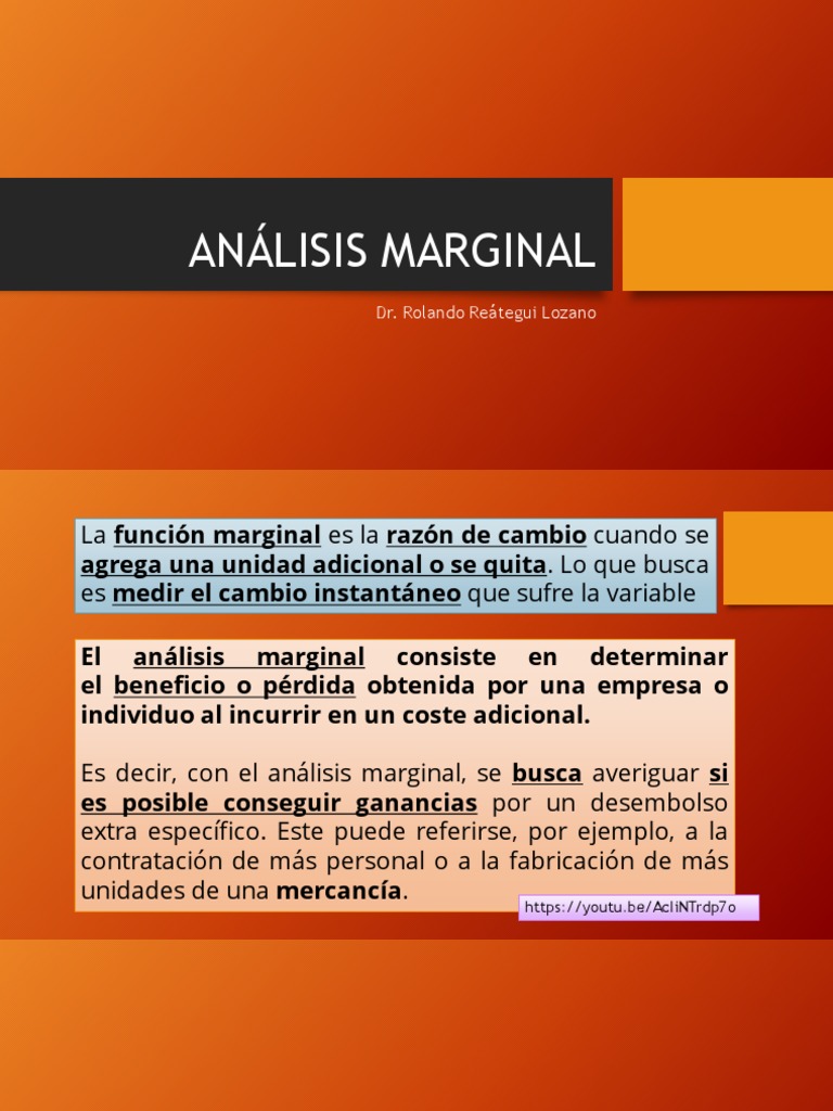 1 Análisismarginal | PDF | Costo marginal | Economias