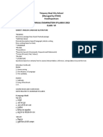 Class 7 Annual Examination Syllabus 2022