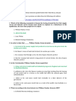 Sample Multiple Choice Questions For The History of Economic Thought