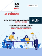 Ley de Reforma Magisterial Reglamento de La Ley de Reforma Magisterial