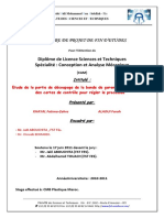 Etude de La Partie de Découpage de La Bande de Garantie Et Réalisation Des Cartes de Contrôle Pour Régler Le Processus - ALAOUI