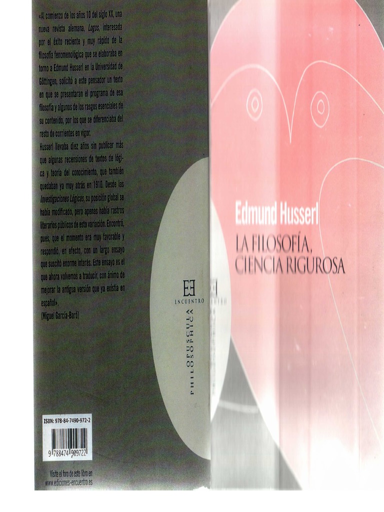 Husserl La Filosofía Ciencia Rigurosa PDF