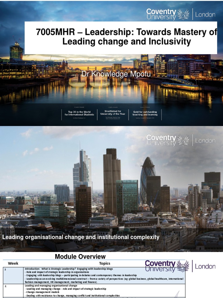 Leading change and institutional complexity pdf leadership learning