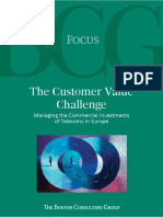 BCG. The Customer Value Challenge Managing The Commercial Investments of Telecoms in Europe