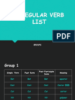 Irregular Verbs in Groups