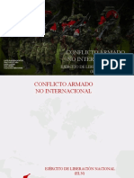 Conflicto Armado No Internacional: Ejército de Liberación Nacional (ELN)