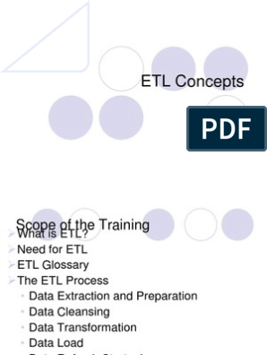 Etl Concepts Data Warehouse Software Engineering