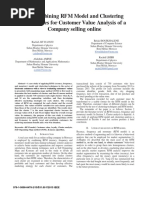 Combining RFM Model and Clustering Techniques For Customer Value Analysis of A Company Selling Online