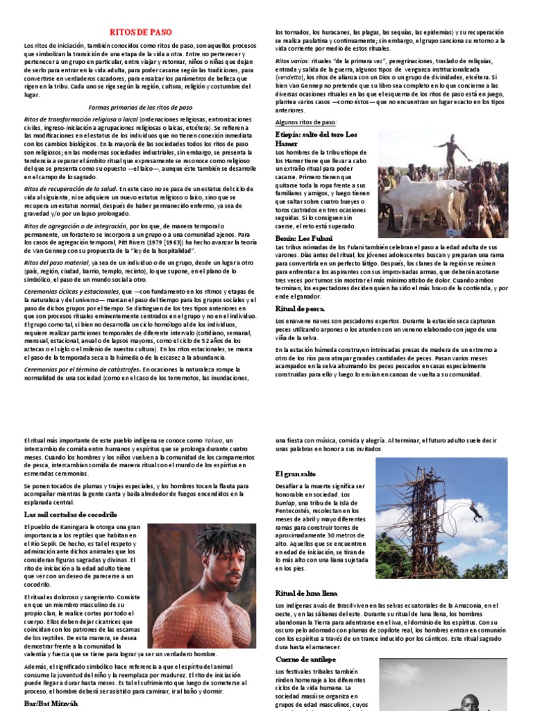 Ejemplos de Ritos de Paso Ancestrales | PDF | Rituales | Sociedad