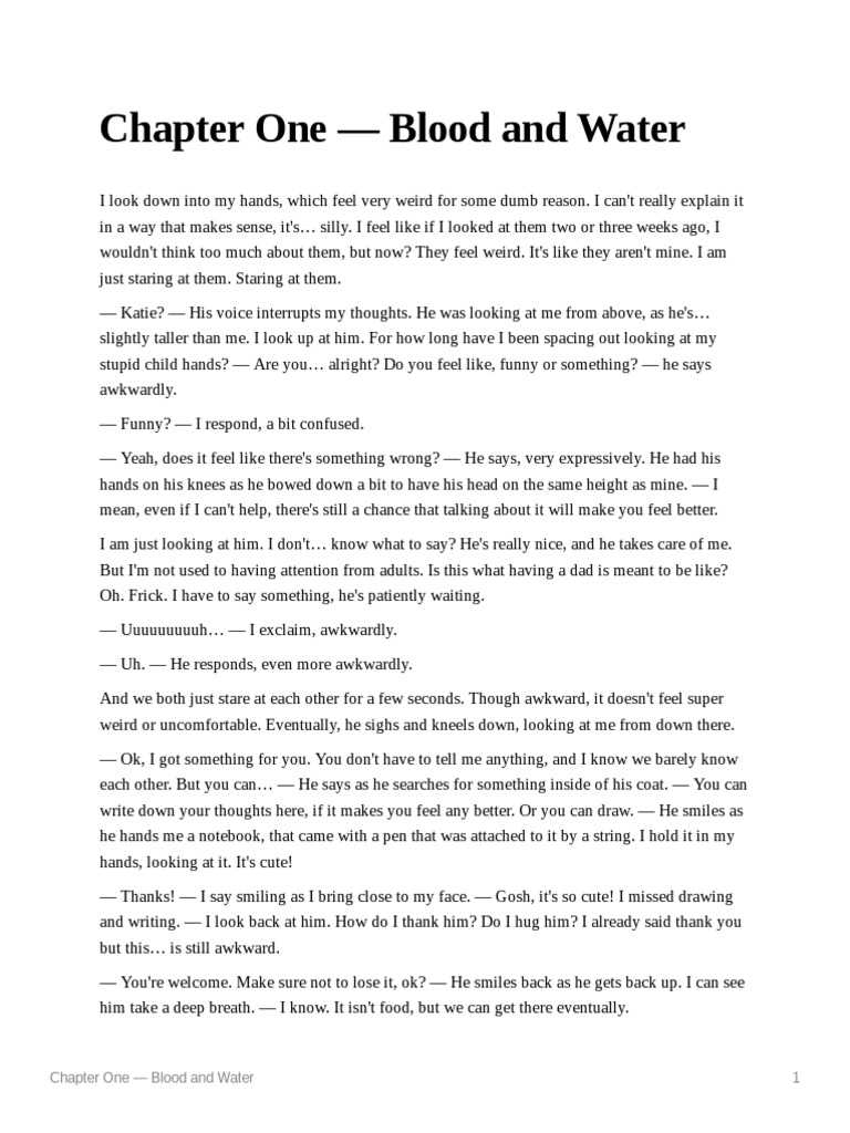 Chapter One Blood and Water PDF