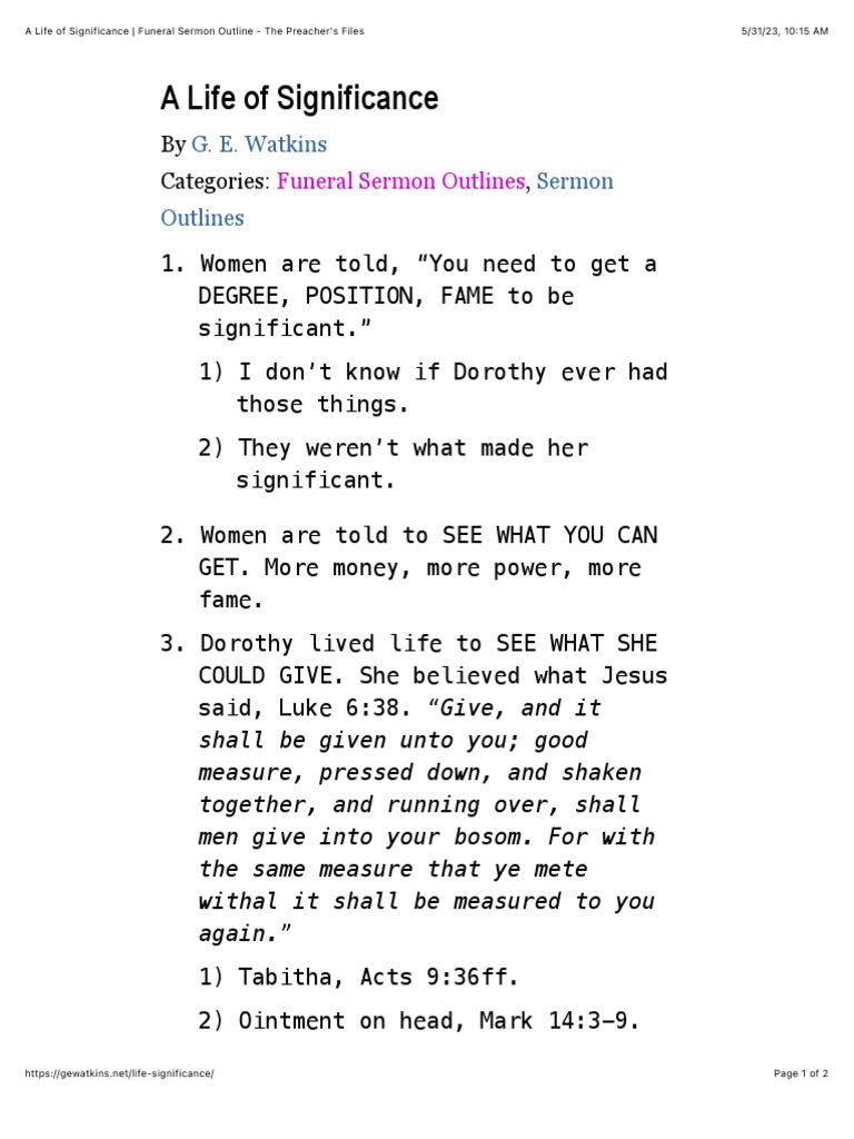a-life-of-significance-funeral-sermon-outline-the-preacher-s-files