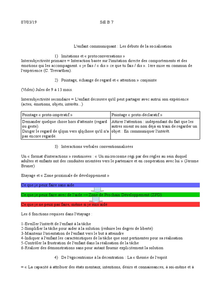 Pointage proto-déclaratif et impératif | PDF | Théorie de l'esprit ...