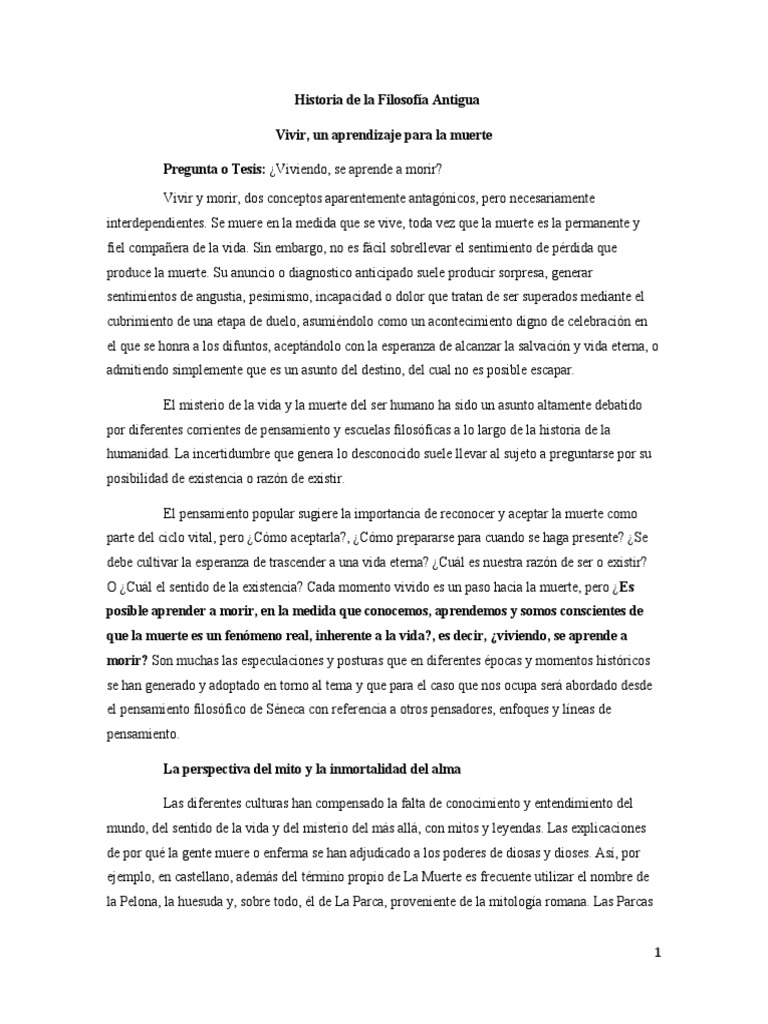 Vivir Aprendiendo A Morir Final PDF Alma Conocimiento