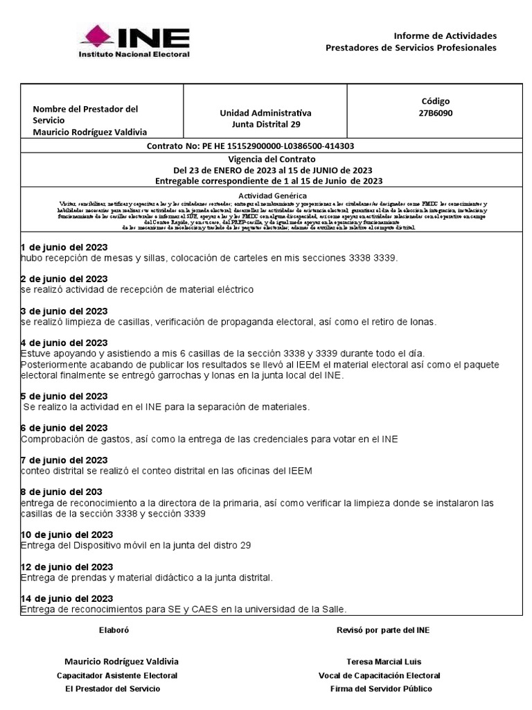Informe de Actividades Electorales 2023 | PDF | Gobierno