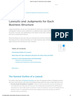 Lawsuits and Judgments For Each Business Structure - LegalNature