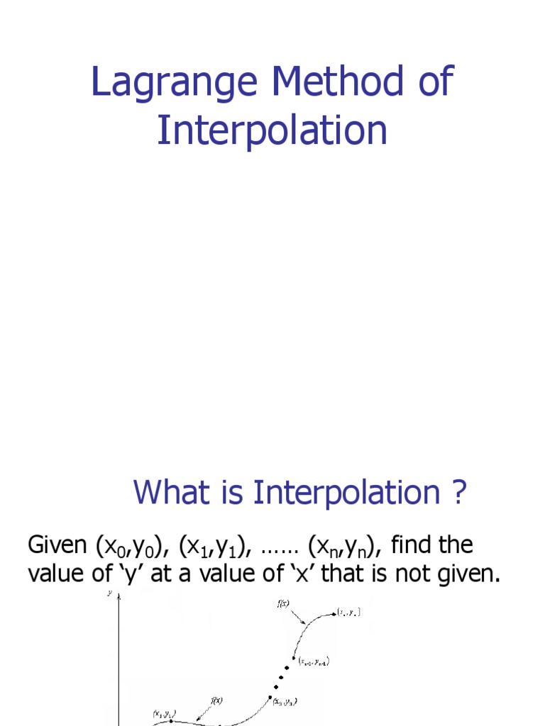16 lagrange method pdf interpolation mathematics