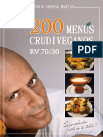 200 Menus Raw Food Crudivegano 70/30 Antonio Ortega Martin