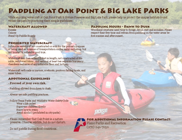 Paddling at Oak Point (PDF) PDF
