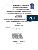 PRACTICA - 3 - Evaporador de Simple Efecto de Circulación Natural Del Tipo de Película Ascendente-Descendente