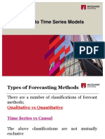 Introduction To Time Series Models