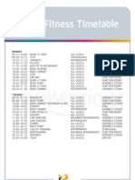 Group Fitness Timetable