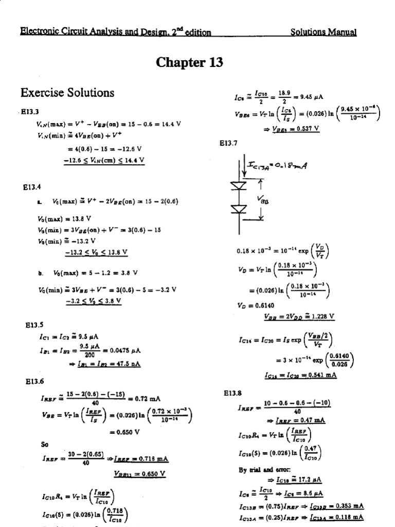 Circuit Analysis Solutions Manual | PDF