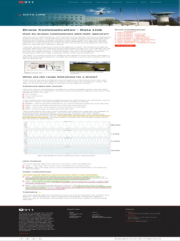 Drone Communication Data Link Pdf Unmanned Aerial Vehicle Wireless