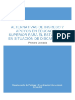 Primera Jornada de Alternativas de Ingreso y Apoyo para Estudiantes en Educación Superior