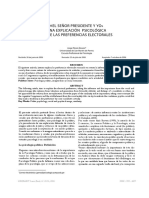 El Señor Presidente Y Yo Una Explicación Psicológica Sobre Las Preferencias Electorales