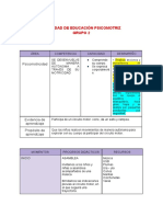 Actividad de Educación Psicomotriz