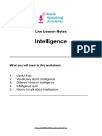 Intelligence - Lesson Notes 5
